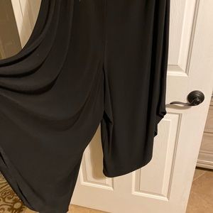 3X black jumpsuit with white trim by Dressbarn.